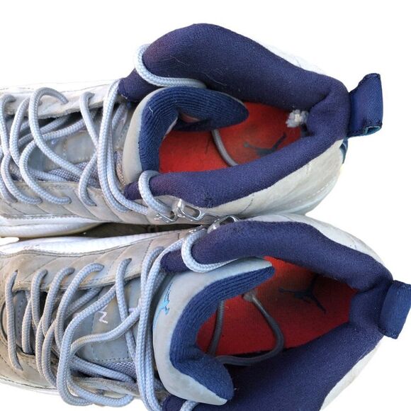 RARE 2016 Air Jordan 12 Retro Grey University Blue Size 8 - Picture 15 of 16